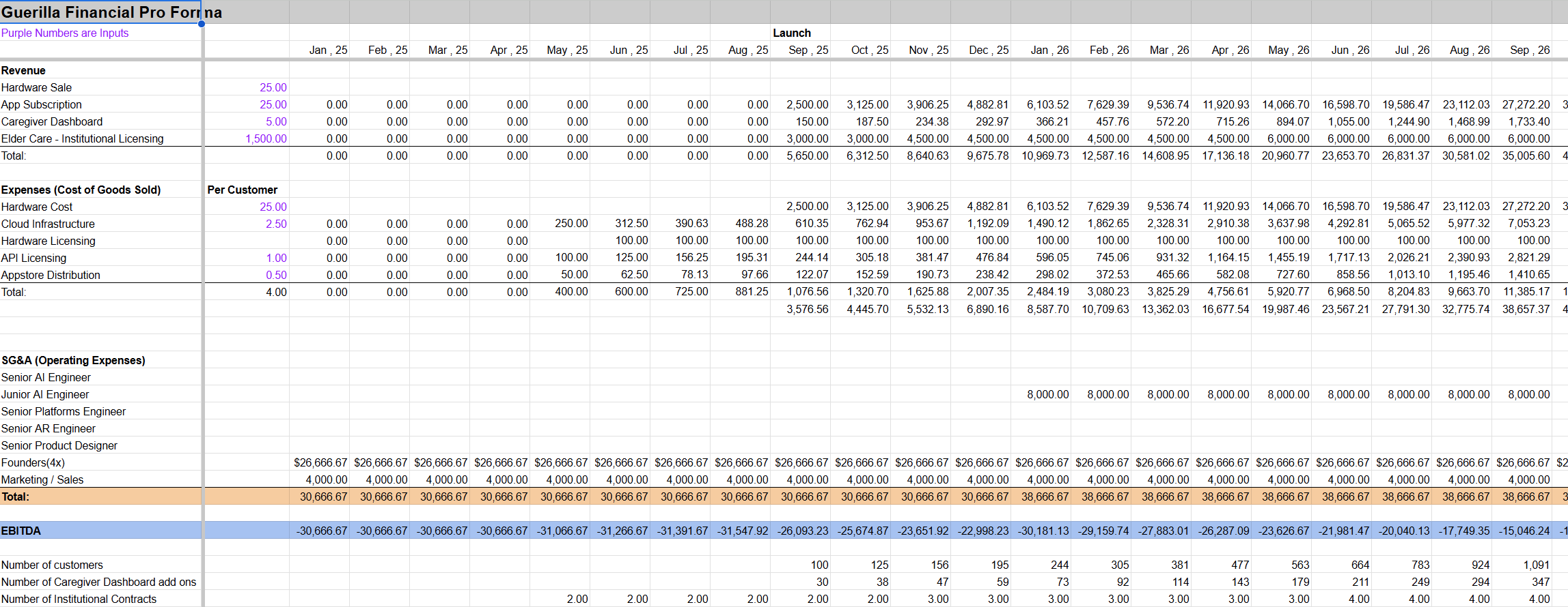 Financial Pro Forma